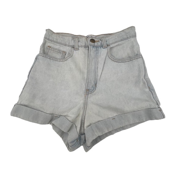 American Apparel Cuffed Hem Denim Jean Shorts Size 26 Women’s - Picture 1 of 7